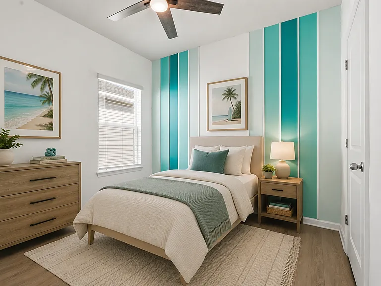 Virtually staged bedroom 3