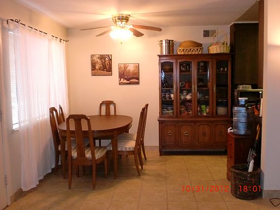 Dining Room with ceiling fan