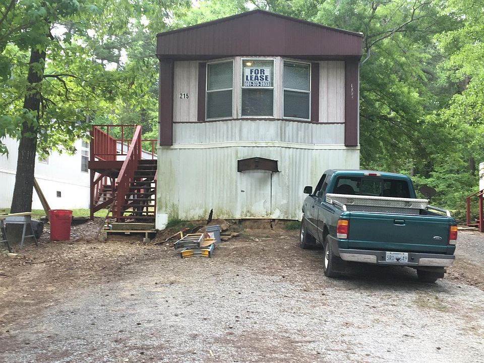 View from front.  Notice the tree-shaded deck.  