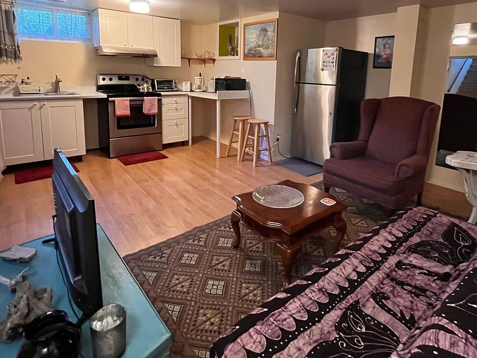 Living room and kitchen