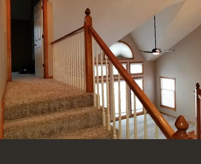 Master bedroom looking down to living area