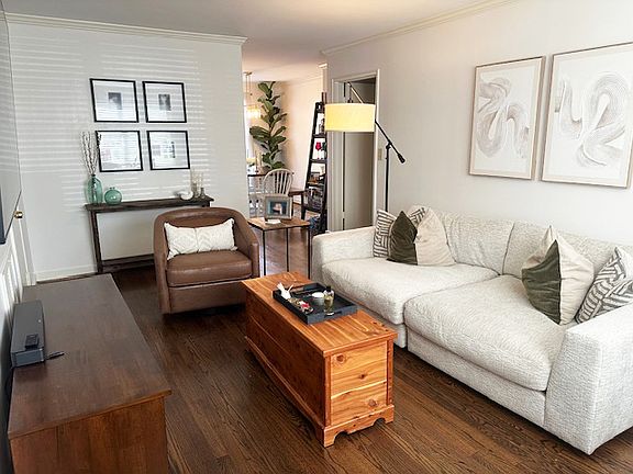 Spacious and bright living room.