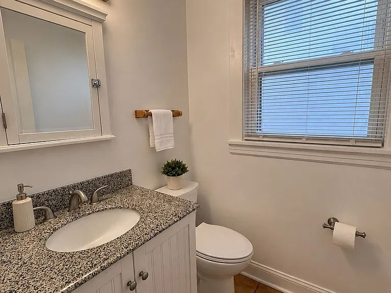 First floor powder room
