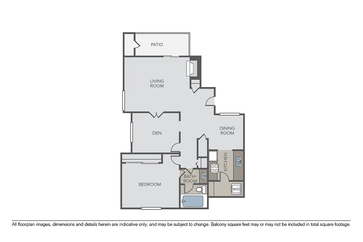 Floor plan Plan 1E + Den