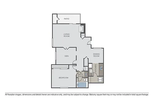 Floor plan Plan 1E + Den