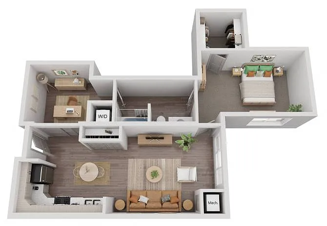 Floor plan Zeolite (1 + Den)