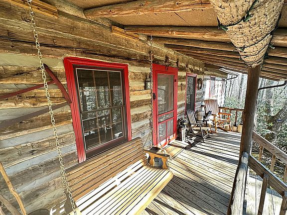 Afternoon sunlit porch