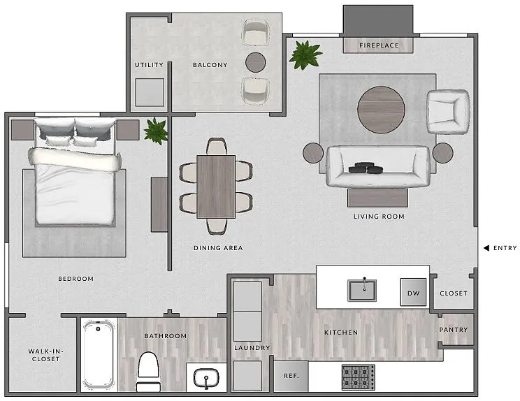 Floor plan A2-1X1