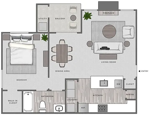Floor plan A2-1X1