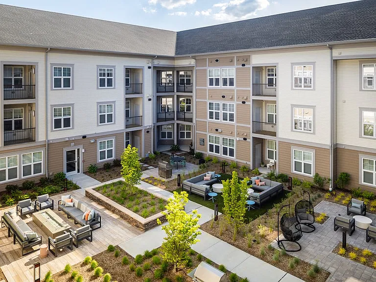 Courtyards with multiple seating areas