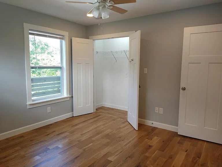 bedroom closet #2 has potential for "home office" nook with electrical outlet