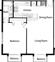 1 BR / 1 BA - 740 sq. ft. 1 BR / 1 BA - 740 sq. ft.