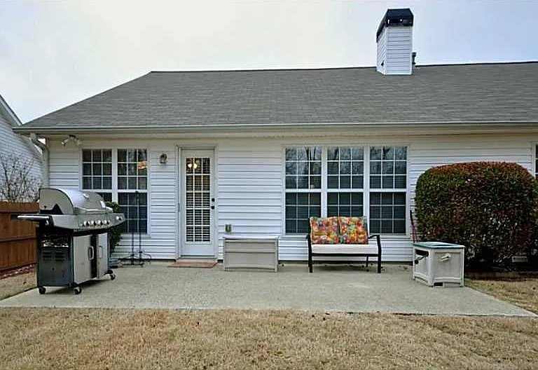 Backyard with good size patio