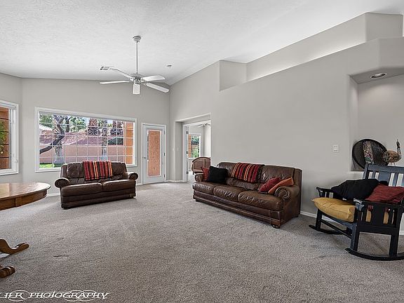Living room, back patio 