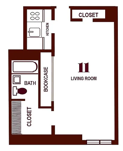 Floor plan Galley Studio