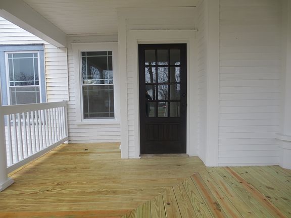 Exterior entrance and covered deck