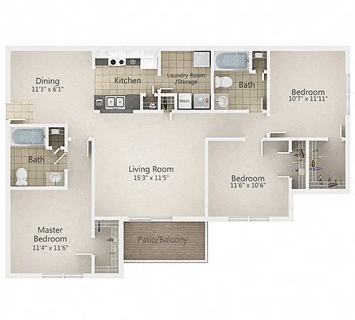 Floor plan 3A Floor Plan