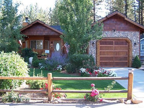 Front exterior, fully landscaped
