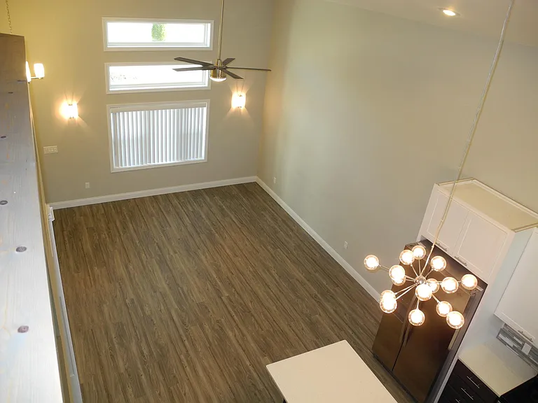 View of living area from overlook