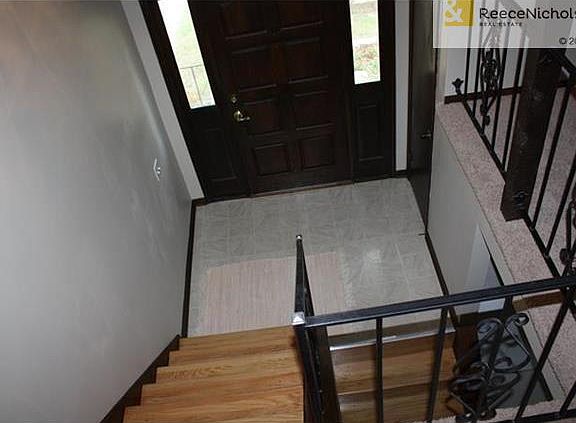 Solid oak treads and risers on steps