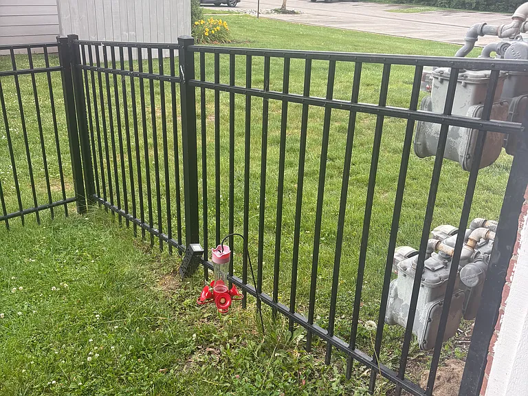 Yard and parking area