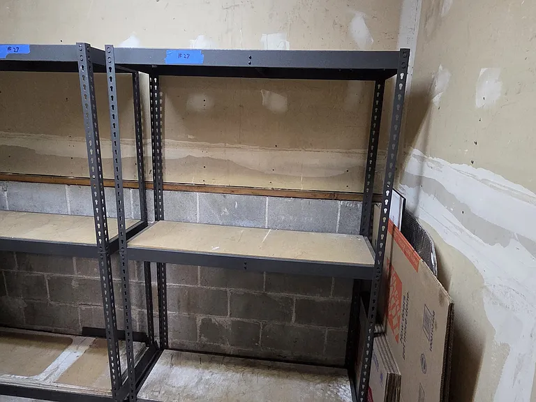 Heated storage in garage with two Gorilla racks.