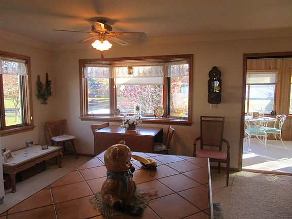 Kitchen view of sun room 