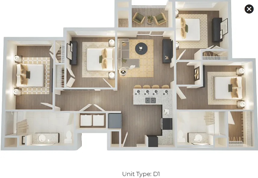 Floor plan 4 Bedroom