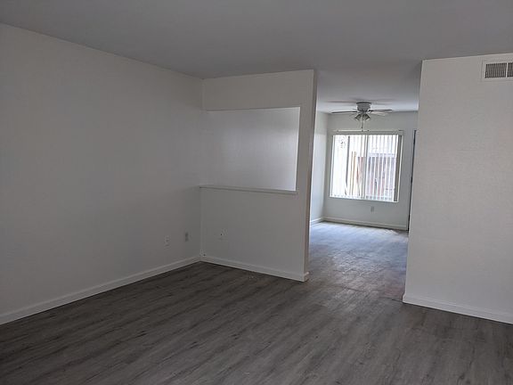 Living room and dining room