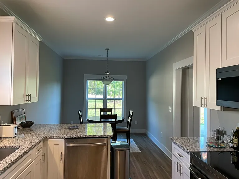 Looking out of kitchen to dining area