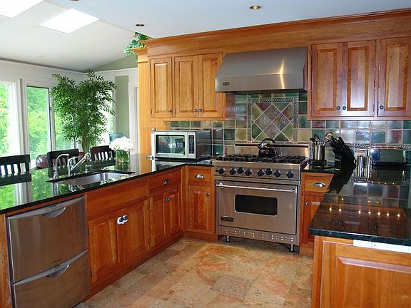 New Gourmet Kitchen with Viking Stove, stainless steel appliances and more
