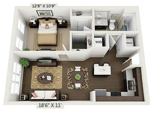 Floor plan 1A6 - Phase 1 Classic