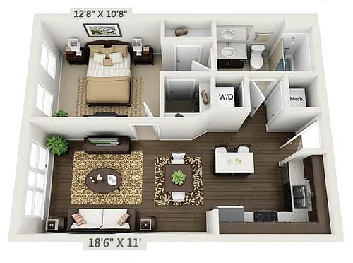 Floor plan 1A6 - Phase 1 Classic