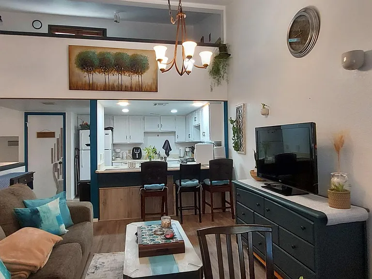 1st floor:
Living room with open kitchen concept