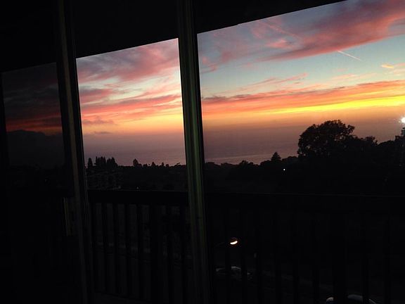 Sunset from the living room.