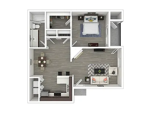 Floor plan 1x1-863- Classic