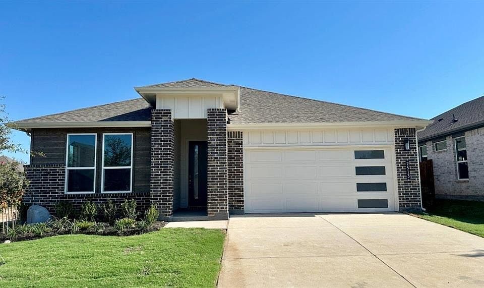 Front Elevation-D.R. Horton''s Lark Floor Plan Elevation S-All Home and community information, including pricing, included features, terms, availability and amenities, are subject to change at any time without notice or obligation. All Drawings, pictures, photographs, video, square footages, floor plans, elevations, features, colors and sizes are approximate for illustration purposes only and will vary from the homes as built.