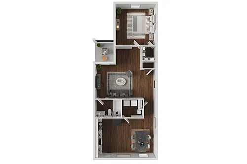 Floor plan 1 Bed 1 Bath