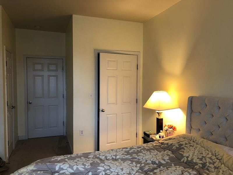 bedroom and closet
