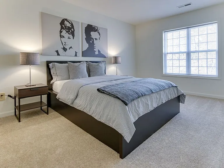 Carpeted bedroom