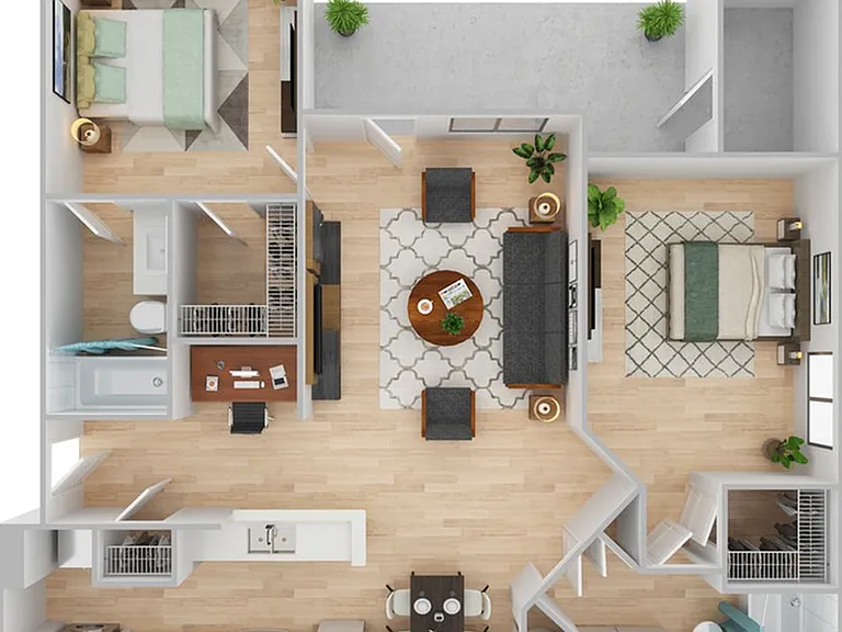 2 Bedroom | 2 Bath | 1097 SF | Renovated 2 Bedroom | 2 Bath | 1097 SF | Renovated