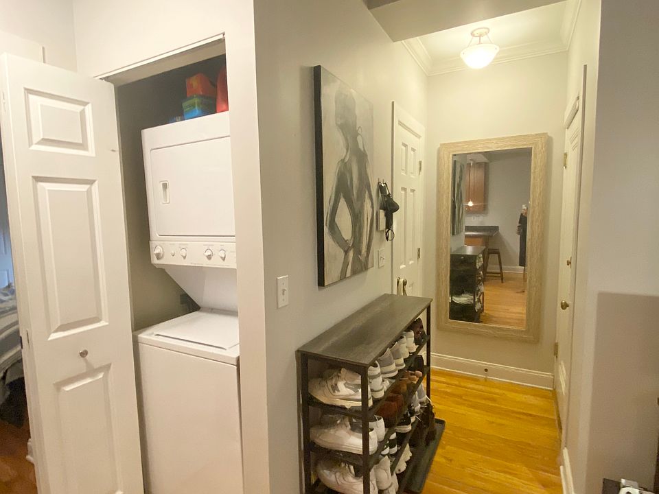 Entry with coat closet.