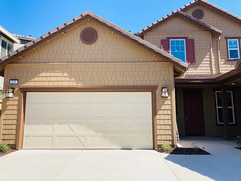 House facade with garage