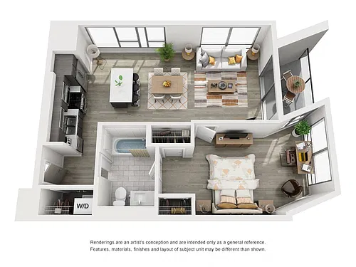 Floor plan 1 Bedroom B8