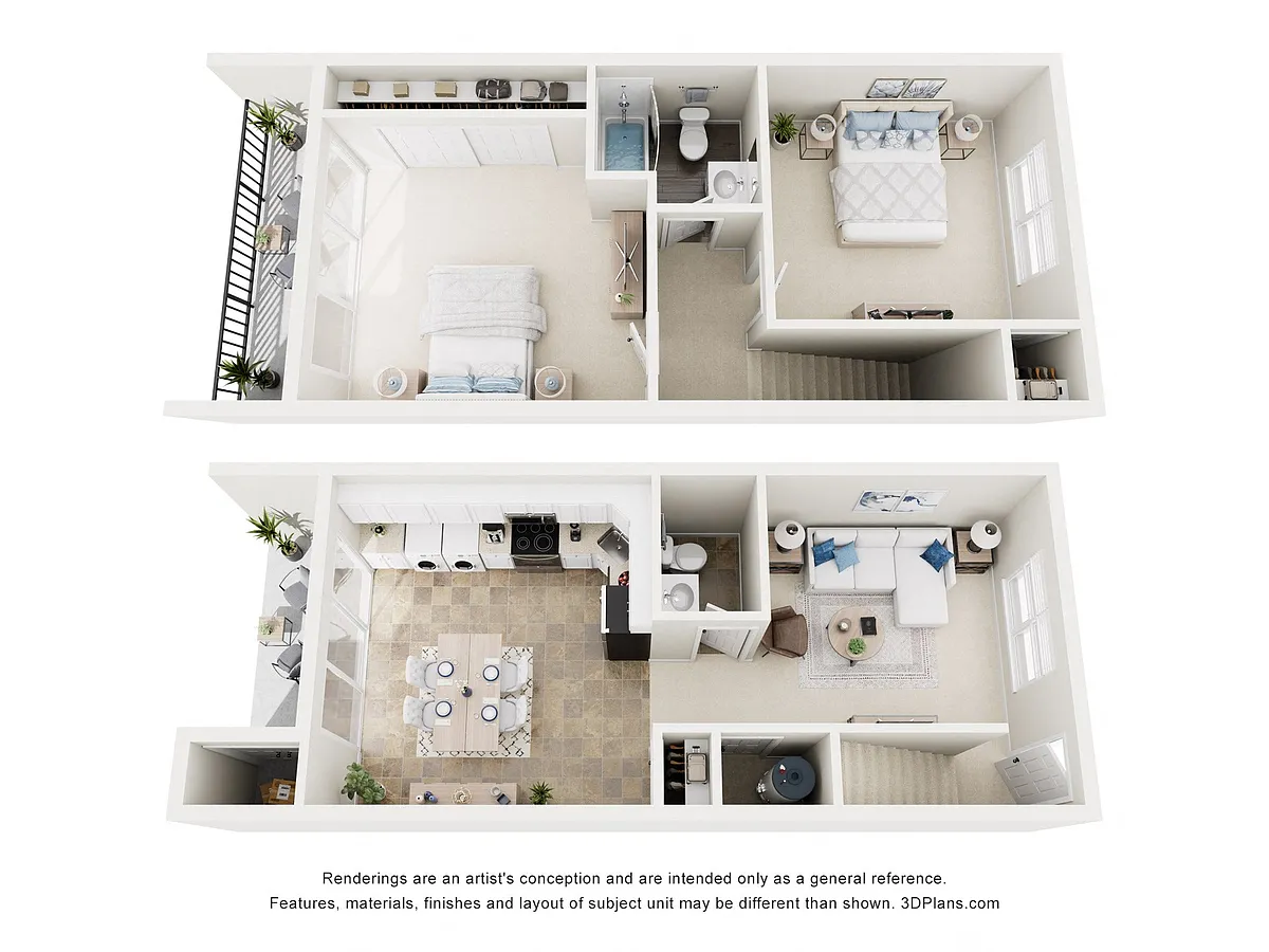 Floor plan 2 BR Ths