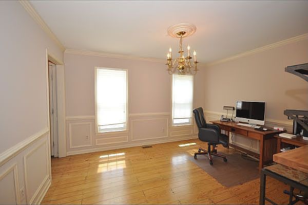 Freshly painted dining room