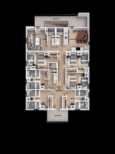 Floor plan Private Bedroom