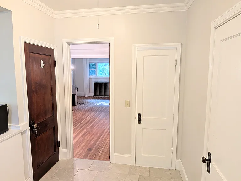 View from kitchen into dining room