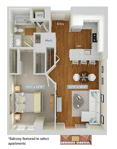 Floor plan Furnished-f-A5_708-764SF