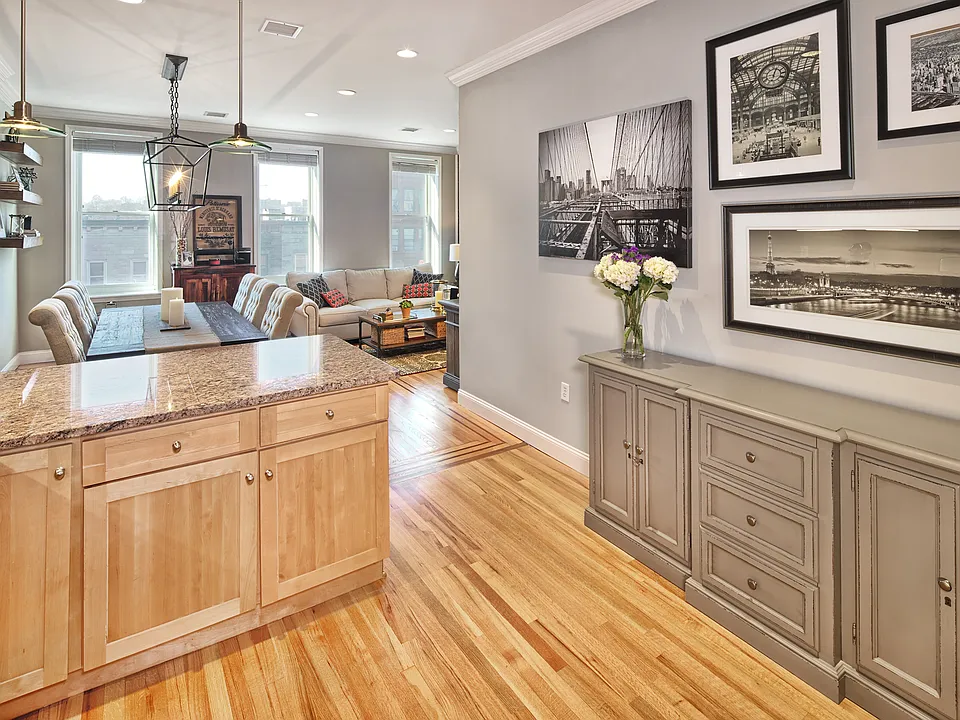 Kitchen has been redone to white as in main photos.